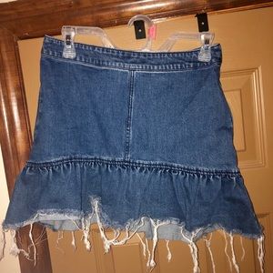 Flared jean skirt